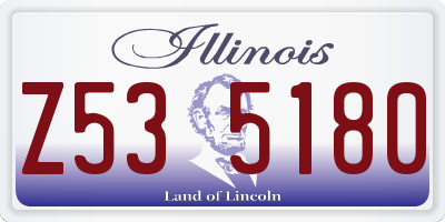 IL license plate Z535180