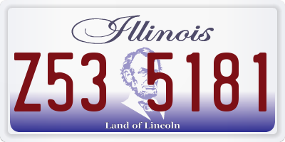 IL license plate Z535181