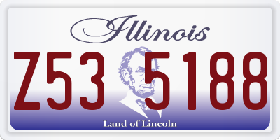 IL license plate Z535188