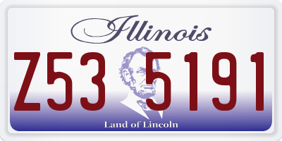 IL license plate Z535191