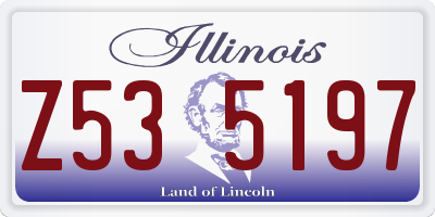 IL license plate Z535197