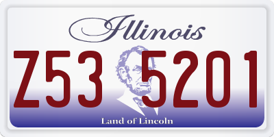 IL license plate Z535201