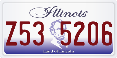 IL license plate Z535206