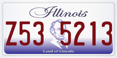 IL license plate Z535213