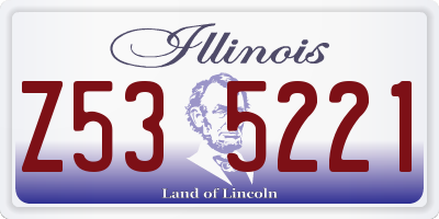 IL license plate Z535221