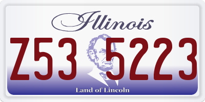 IL license plate Z535223