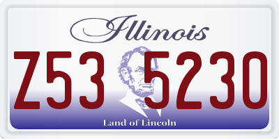 IL license plate Z535230