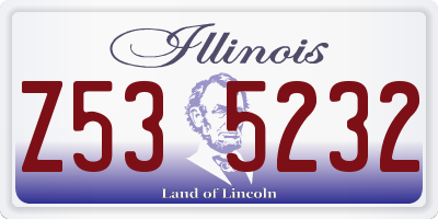 IL license plate Z535232