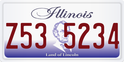 IL license plate Z535234