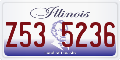 IL license plate Z535236