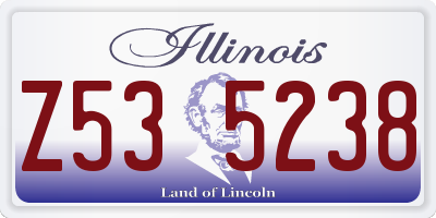 IL license plate Z535238