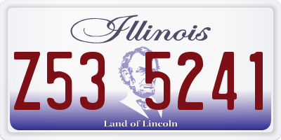 IL license plate Z535241