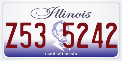 IL license plate Z535242