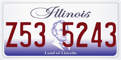 IL license plate Z535243