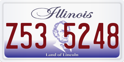 IL license plate Z535248