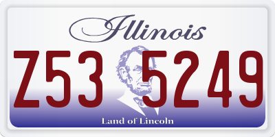 IL license plate Z535249