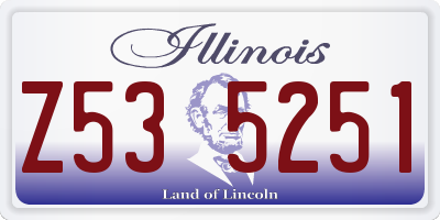 IL license plate Z535251