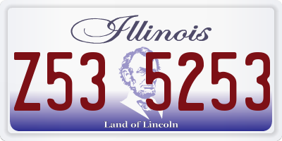 IL license plate Z535253