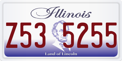 IL license plate Z535255
