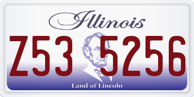 IL license plate Z535256