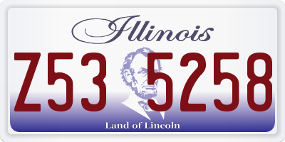 IL license plate Z535258