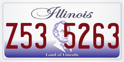 IL license plate Z535263