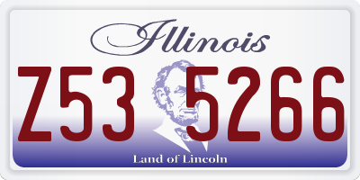IL license plate Z535266