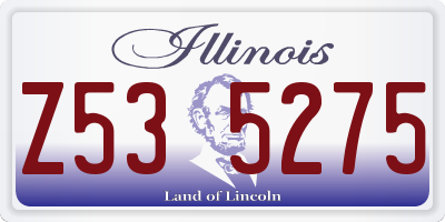 IL license plate Z535275