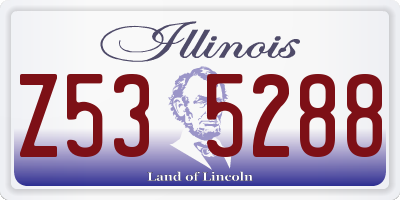 IL license plate Z535288