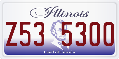 IL license plate Z535300