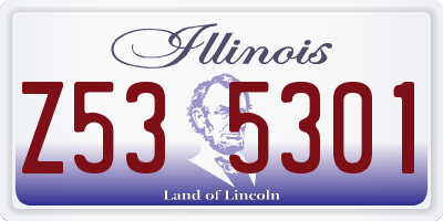 IL license plate Z535301