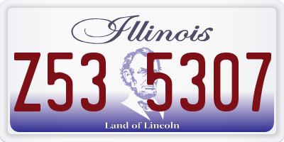 IL license plate Z535307