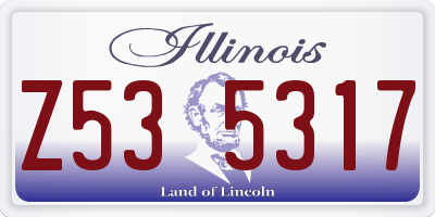 IL license plate Z535317