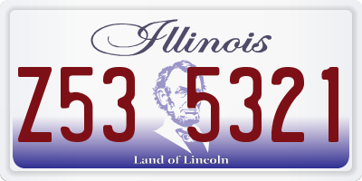 IL license plate Z535321