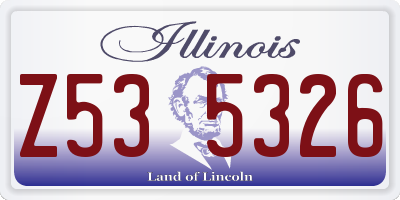 IL license plate Z535326