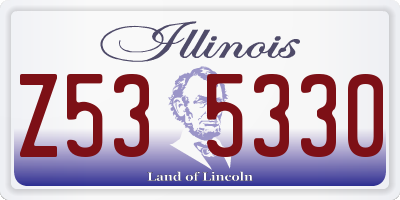 IL license plate Z535330