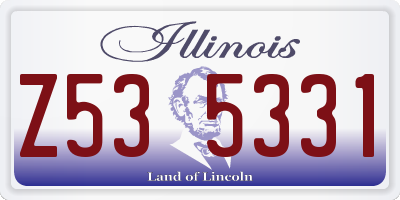 IL license plate Z535331