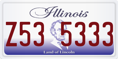 IL license plate Z535333