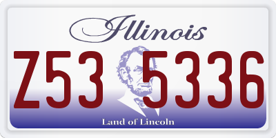 IL license plate Z535336