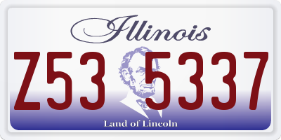 IL license plate Z535337