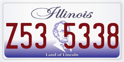 IL license plate Z535338