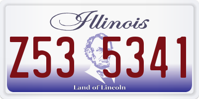 IL license plate Z535341