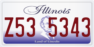 IL license plate Z535343