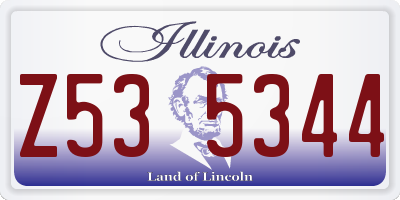 IL license plate Z535344