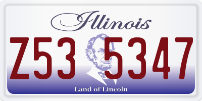 IL license plate Z535347