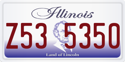 IL license plate Z535350