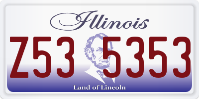 IL license plate Z535353