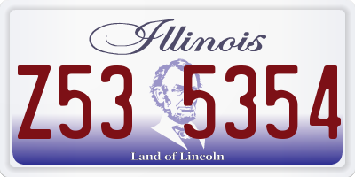 IL license plate Z535354