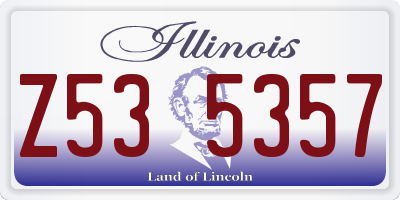 IL license plate Z535357