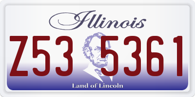 IL license plate Z535361